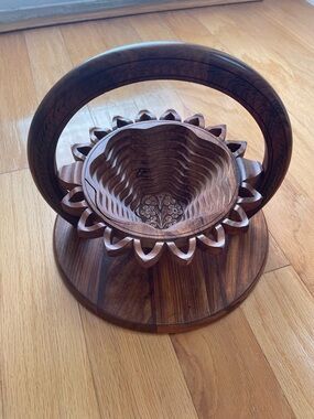 Vintage Wooden Collapsible Basket